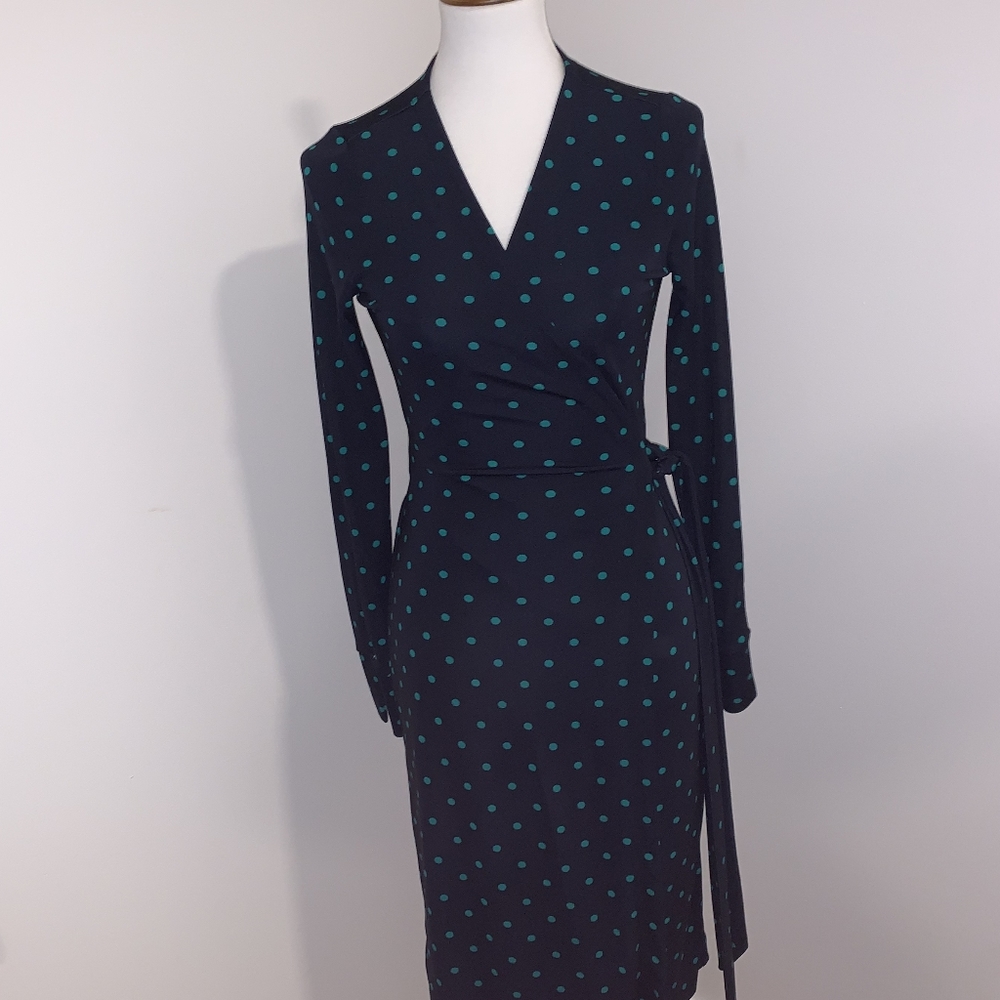 Ann Taylor Polka Dot Wrap Dress